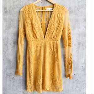 Honey Punch As You Wish Embroidered Lace Mini Dres